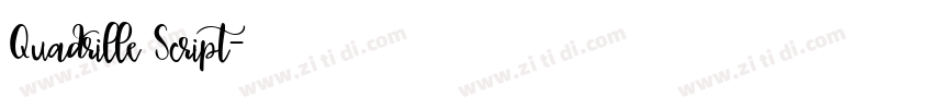 Quadrille Script字体转换